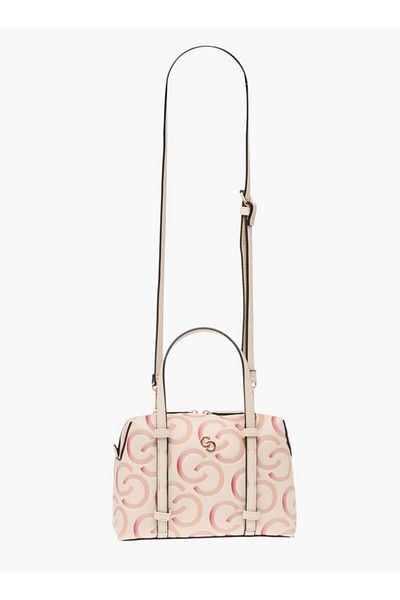 Celeste Monogram Embossed Tote Bag with Double Handles