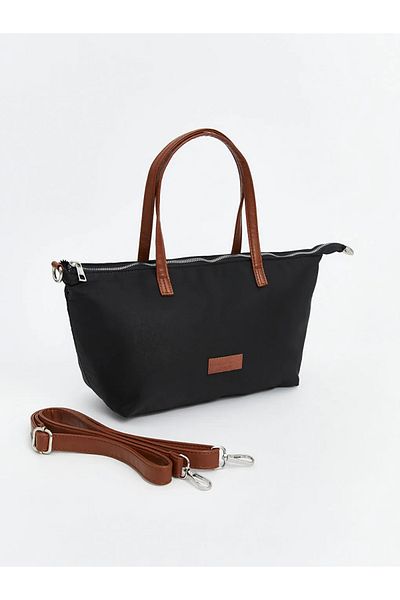 LC Waikiki ACCESORII LCW Geantă tote pentru femei din țesătură parașută neagră