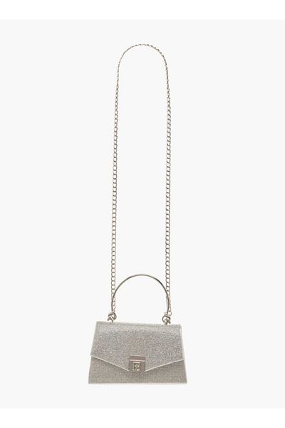 Flora Bella by Shoexpress Flora Bella Embellished Textured Satchel Bag with Magnetic Closure
