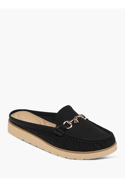 Flora Bella by Shoexpress Flora Bella Metal Accent Slip-On Mules