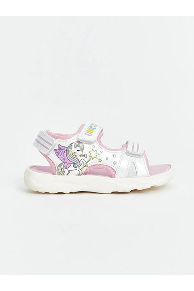 LC Waikiki LCW STEPS Λευκά Velcro Διπλά Σανδάλια για κορίτσια