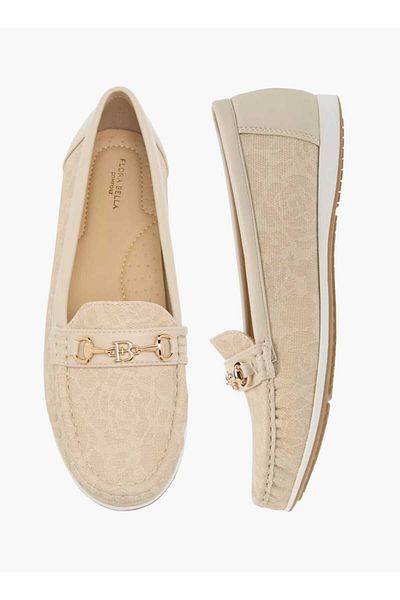 Flora Bella by Shoexpress Flora Bella Monogram Slip-On Buckle Loafers