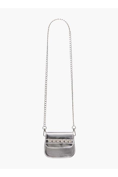 Flora Bella by Shoexpress Flora Bella Butterfly Accent Crossbody Bag with Detachable Chain Strap and Flap Closure