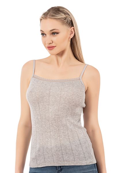 ÖZKAN underwear Özkan 27106 Women's Viscose Transfer Ribbed Flexible Comfortable Rope Strap Knitted Atle