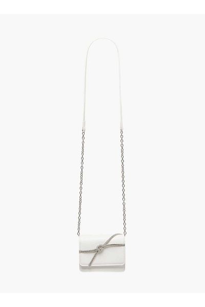Flora Bella by Shoexpress Flora Bella Embellished Crossbody Bag with Button Closure and Chain Strap