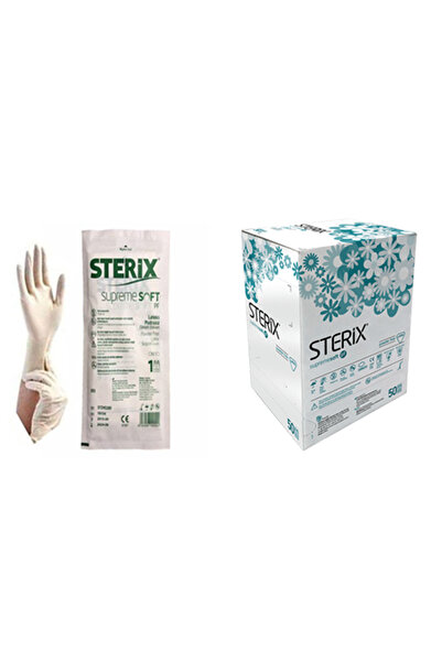 STERİX قفازات جراحية فائقة النعومة خالية من البودرة - مقاس 7، 25 زوجًا