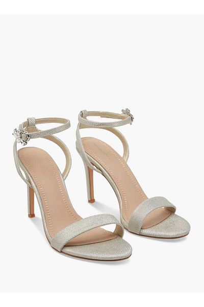 Flora Bella by Shoexpress Flora Bella Embellished Sandals with Stiletto Heels and Buckle Closure