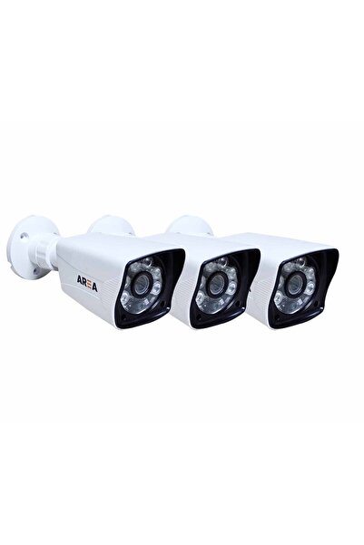 Area Güvenlik Sistemleri 1000 Tvl 6 Atom Led 3 Lü Analog Kayıt Cihazı Kameras...