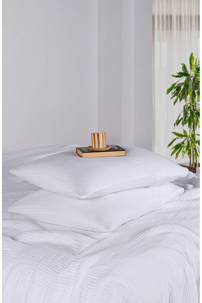MYLASA HOME Μαξιλαροθήκη μουσελίνας 2 τεμαχίων με καθορισμένο σχέδιο 50 Χ 70 εκ.