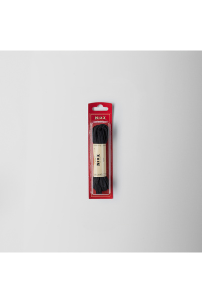 Nixx NX304 - أربطة أحذية رياضية مسطحة مقاس 120 سم - أسود - زوج واحد