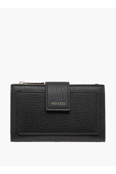 Celeste Textured Wallet with Button Closure