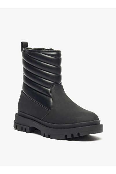 Little Missy Little Missy Quilted Boots with Zip Closure