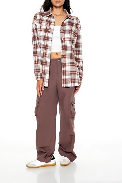 Forever 21 Oversize Kareli Gömlek