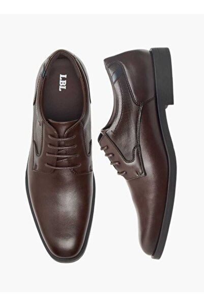 LBL by Shoexpress LBL by Shoexpress Textured Derby Shoes with Lace-Up Closure