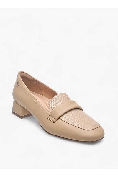 Celeste Women's Textured Slip-On Loafers with Block Heels