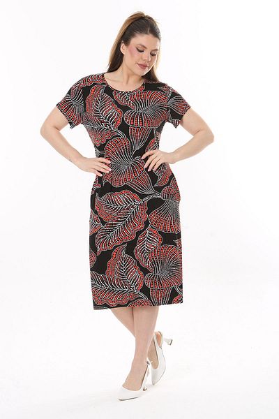 modayız Καλοκαιρινό φόρεμα με τσέπες Plus Size 8C-2509