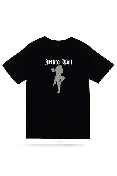 fame-stoned Tricou unisex negru 100% bumbac cu imprimeu Jethro Tull