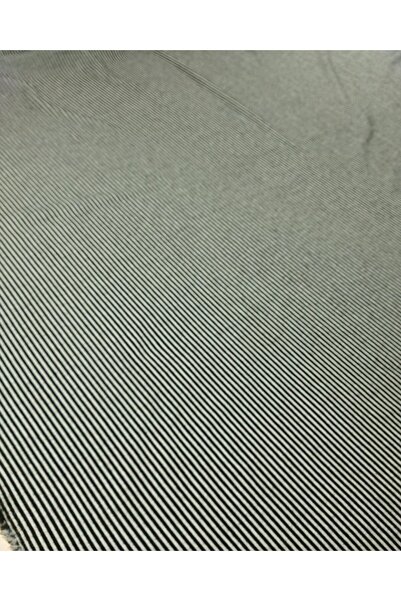 Kumaş Parça Чорно-біла смугаста щільна тканина (ширина 130 см x довжина 110 см)