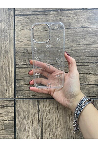 YZGOLDEN حافظة آيفون 14 بروماكس المتوافقة مع الشريط الفضي