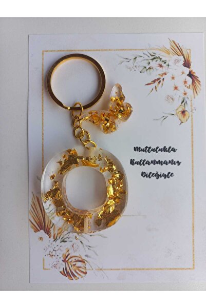 demirbasavm سلسلة مفاتيح مصنوعة يدويًا على شكل حرف O