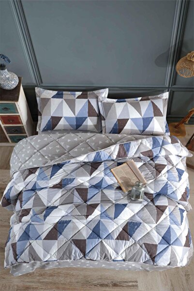 Clasy Σετ ύπνου μονό πάπλωμα 100% βαμβάκι Ranforce Lena V1 Μπλε