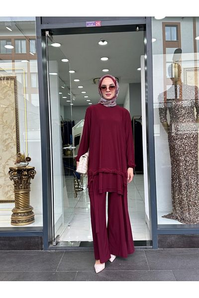 NS Moda Aura Hijab Cherry Rotten Set - Model-529