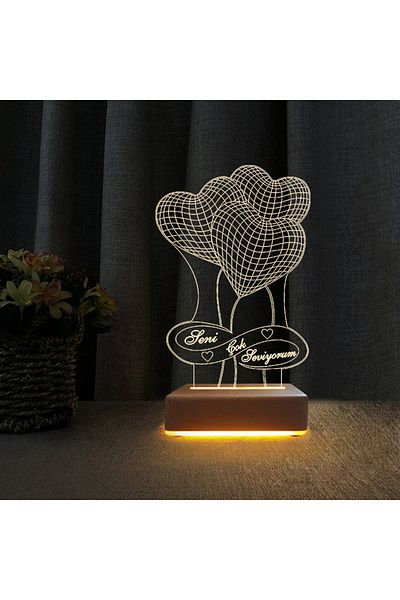 Vipyol Heart Table Night Lamp Special Day and Valentine's Gift Birthday Gifts