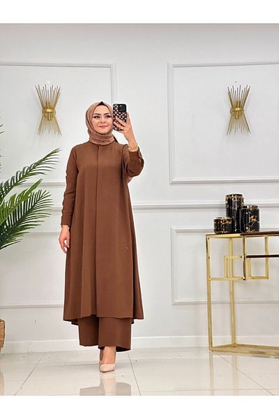 Enans Design Γυναικείο Hijab Σετ 2 τεμαχίων Τούνικ & Παντελόνι