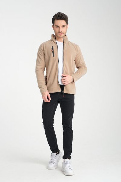 KAPHONE Unisex Fleece Full Zipper 3 Pocket Fleece Jacket