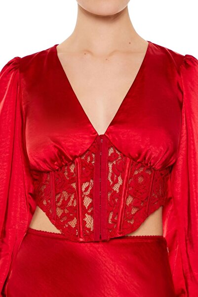 Forever 21 Saten Korse Bluz