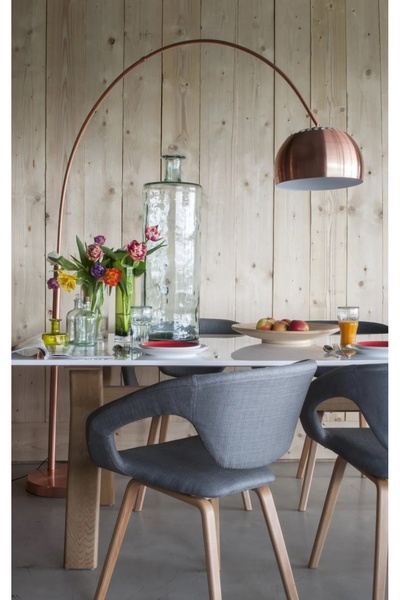 EGAL Collection Dera Serisi Modern Tasarım Bakır Rengi Deveboynu Olta Lambader