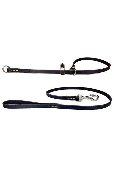 Rebel Dog Genuine Leather Dog Walker Set (100cm Strap - 75cm Clutch Size)