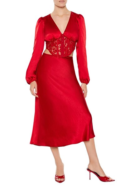 Forever 21 Saten Korse Bluz