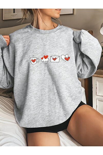 Lider Leather Hanorac imprimat cu gâtul în formă de O - Design elegant și con...