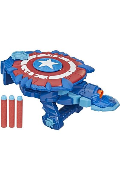 Nerf Marvel Mech Strike Monster Hunters Captain American Blast Shield F4377