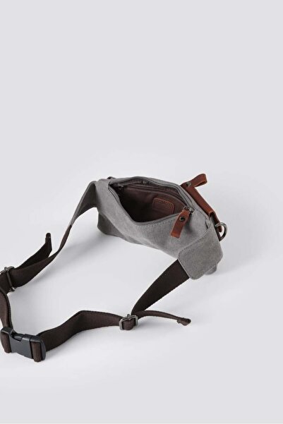ÇÇS ÇÇS 31459 Kanvas Kumaş Askılı Bel ve Omuz Çantası GREY