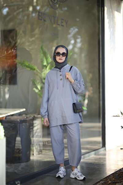 NS Moda Hijab Maya Suit Gray Model-534