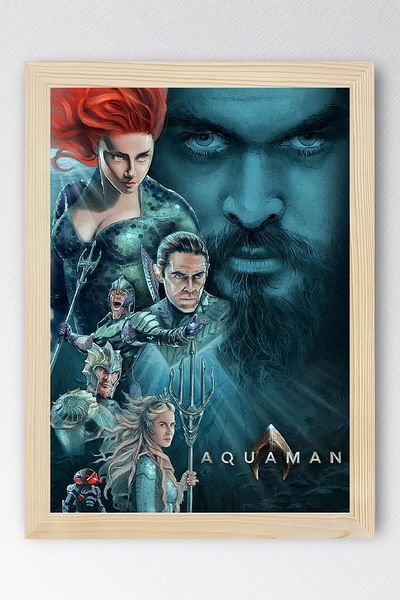 Saturn Pictură înrămată Aquaman - Pictură poster Marvel