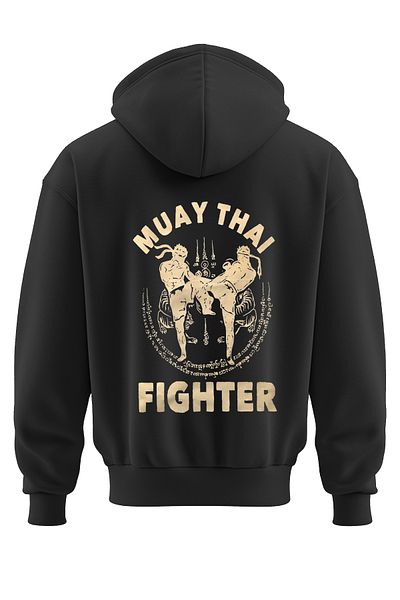 TOP GLORY Φούτερ Muay Thai Gold 3 Thread - Εκτύπωση, κουκούλα και ανυψωτικό