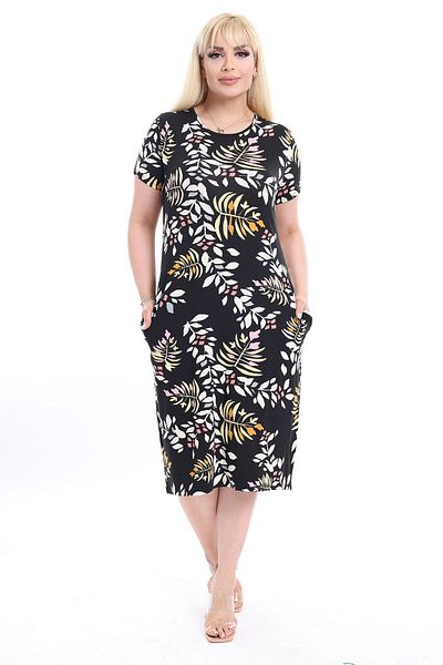 modayız Summer Plus Size Dress with Pockets 37b-2368