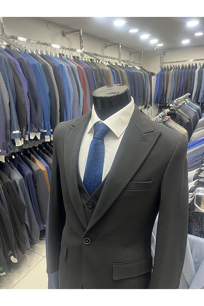ENRICO MASAROTTI Winter Wool Flanel Men's Vest Suit