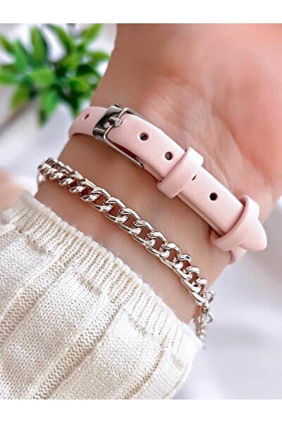 Coliseum Vintage Leather Band Women's Wrist Watch and Bracelet Set - Cl8368.Bm1