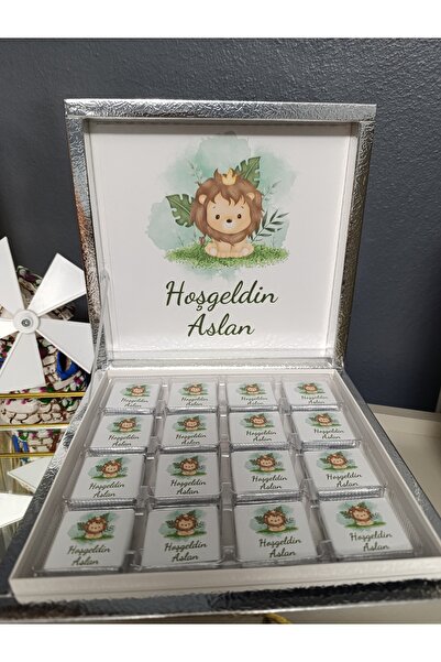Yavuz Hoşgeldin Bebek Çikolatası Yenidoğan Hediyelik Çikolata Karton Kutu 32'li