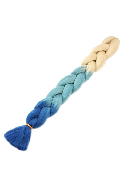 arzuperuk peruk ve saç atölyesi Platinum / Turquoise Blue / Dark Blue African Braid And Ombreli Synthetic Hair For Rasta