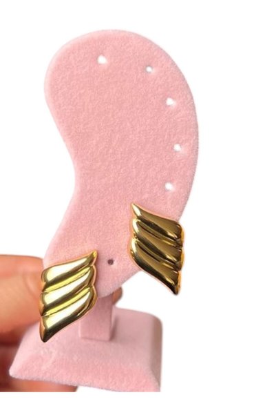 SMCHOME Vintage Gold Gold Color Wing Earrings