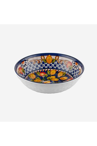 CHIARA ALESSI Portofino Blue Melamine Pit Plate 20 Cm
