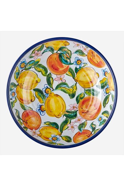 CHIARA ALESSI Capri White Melamine Bowl 34 Cm