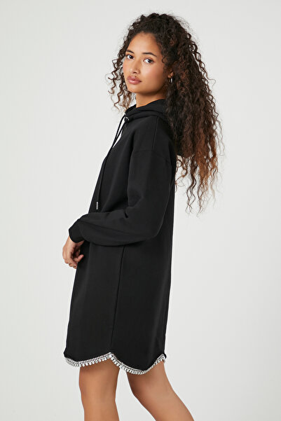 Forever 21 Sweatshirt Taş Detaylı Elbise