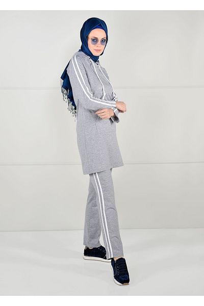 TRENDTESETTÜR T 0051 Bwest-line Detailed Tracksuit Tunic