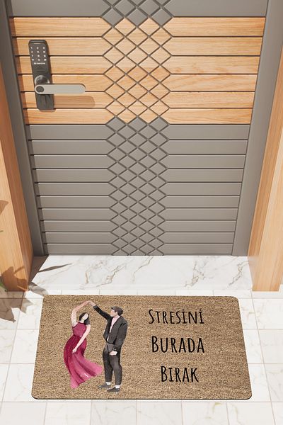 Rugmood Modern Digital Print Dancing Couple Door Mat
